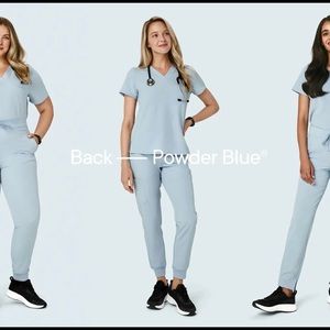 Mandala Scrubs Set - Powder Blue Medium